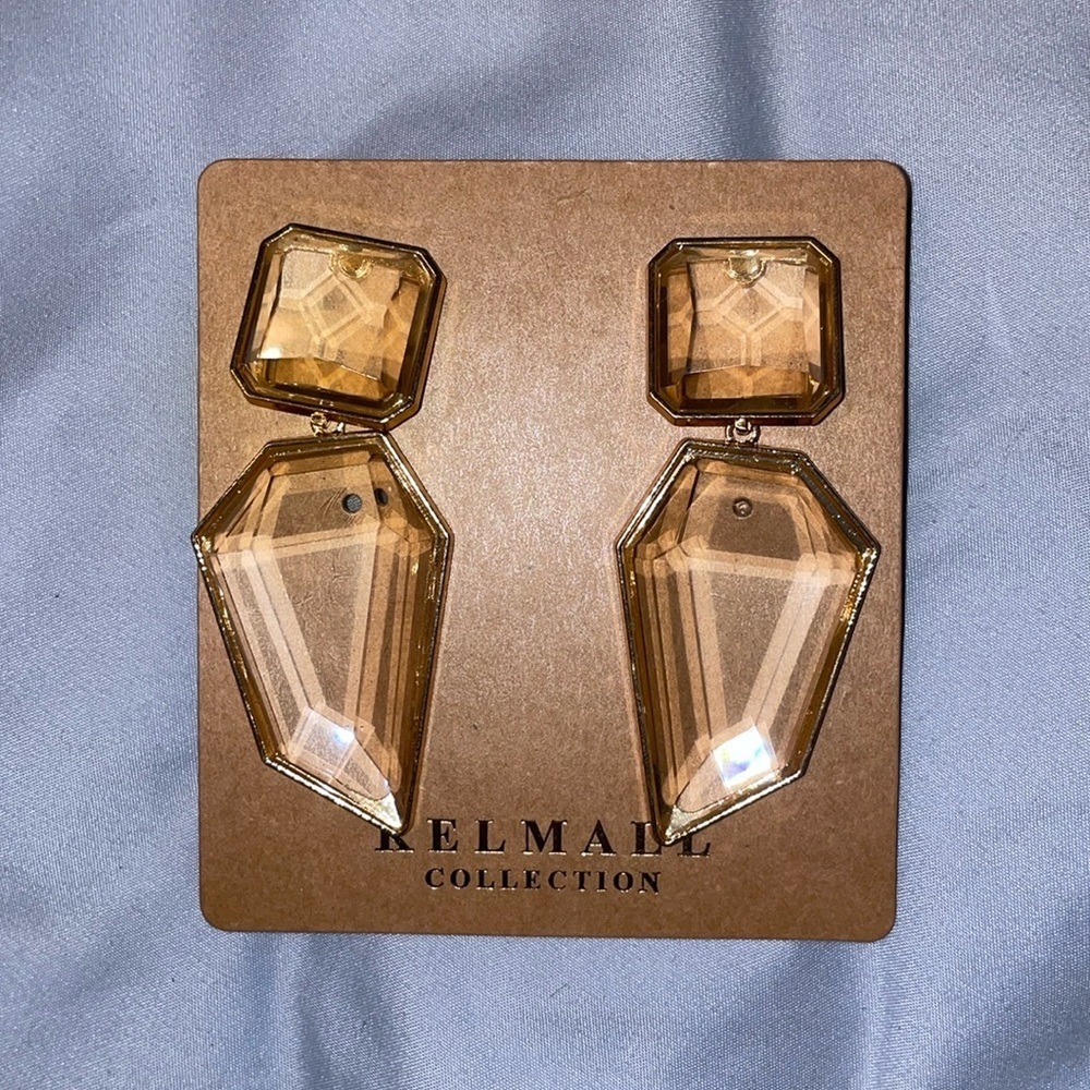 Champagne earring gold bold glamour dramatic dangle